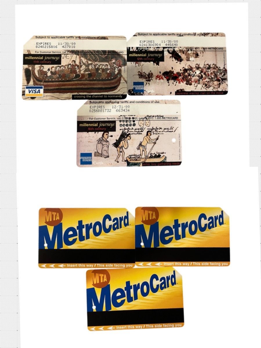 Set Of Three Collectible New York City Millennial Journeys Edition MetroCards 