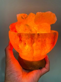 Himalayan Salt Lamp Bowl with Natural Salt Crystals – Warm Glow