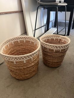 Woven decorative baskets