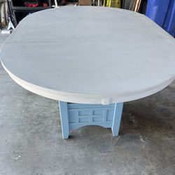 White and Blue Dining Table