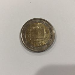 2 Euro Coin 2016, 30 Year Flag, Germany, Finland, Latvija