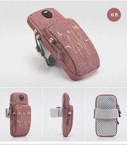 2 Pockets Cell Phone Armband, Enlarge Phone Bag Phone for Running, Footing, Sports