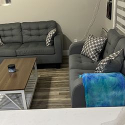 Love Seat And Couch Set 