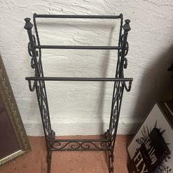 Brass Blanket Rack 33 3/4"  Tall 15"wide