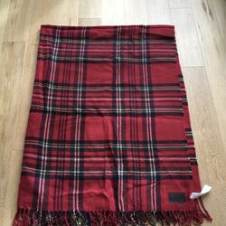 Abercrombie Fitch plaid bedding blanket 💯 acrylic NEW