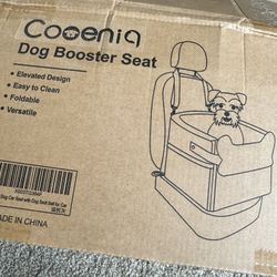 Cooenia Dog Booster Car Seat for Small Dogs, Pet Car Seat with Anti-Scratch Leather, Metal Parts & Safety Tethers, Elevated Dog Booster Car Seat for F