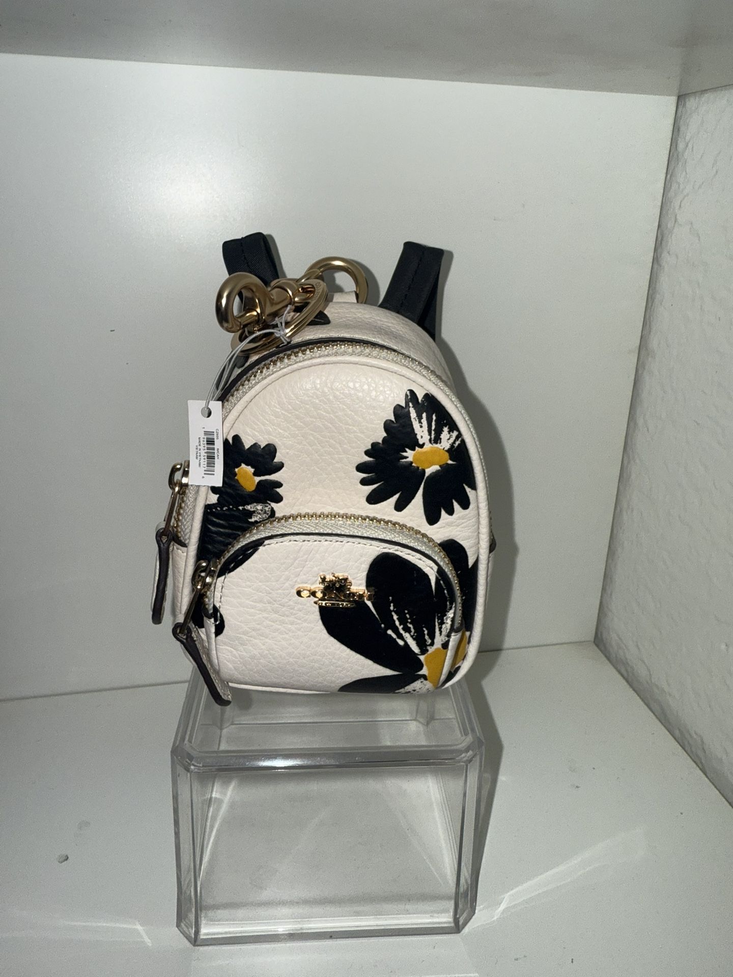 Coach Mini Court Backpack Charm NWT CZ605