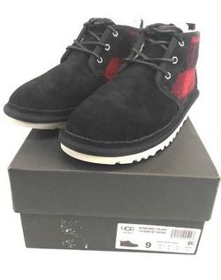 UGG Mens Neumel Plaid Chukka Boot Redwood Size 8