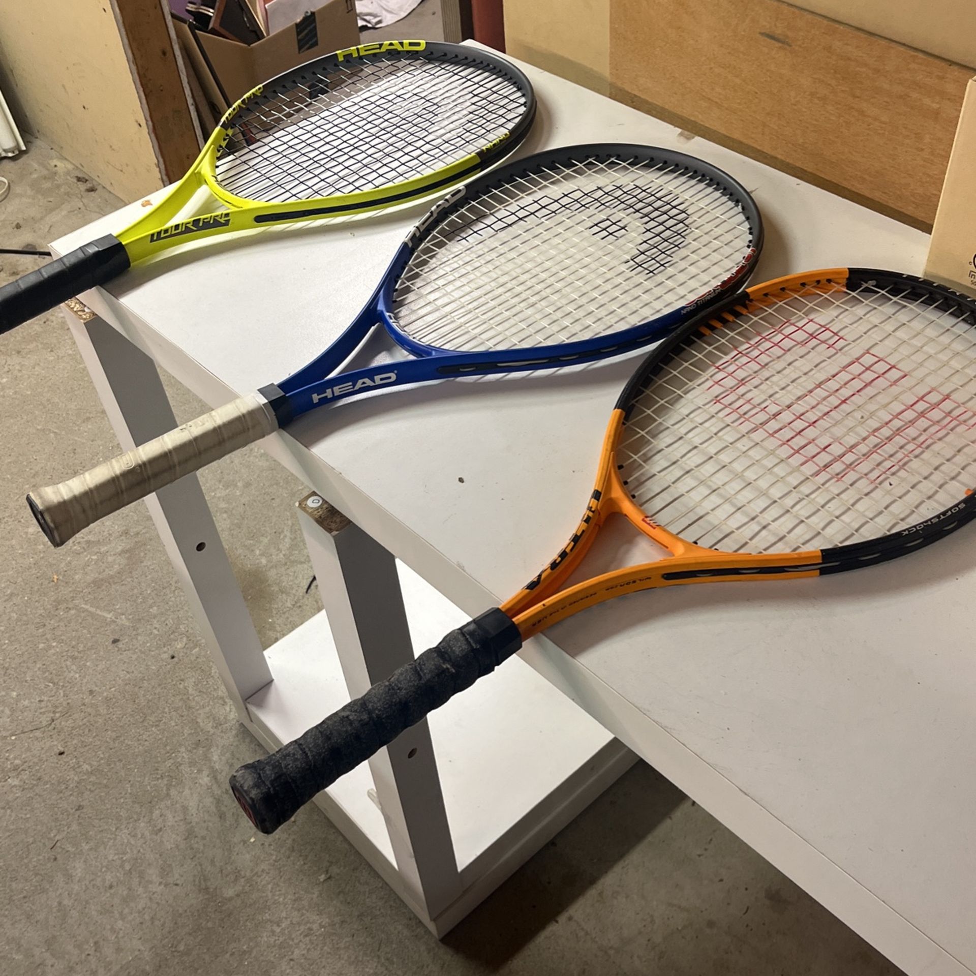 Tennis rackets  Two Head, Two Prince And One Wilson 