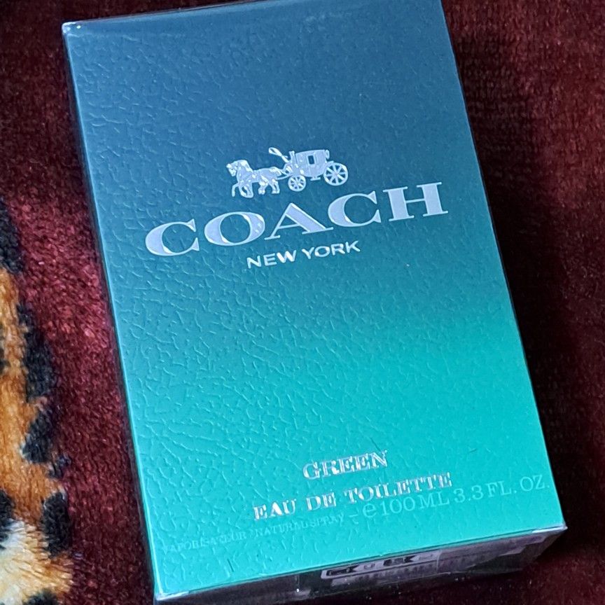 NEW & SEALED " COACH GREEN MEN'S 3.3 OZ SPRAY 45$