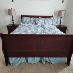 Queen Bedroom Set (with Mattress and Low Platform Box Spring) for Sale