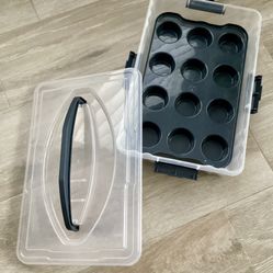 Clear Cupcake Carrier with Handle Travel Potlucks Parties Transport 