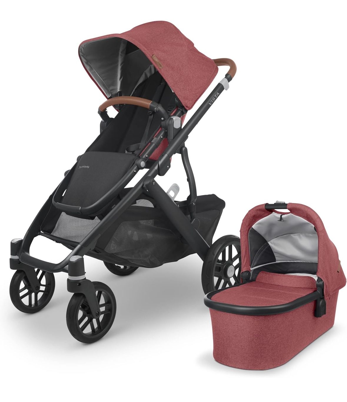 UPPAbaby Vista V2 Stroller w/ Bassinet – Rosewood (Lucy Edition) | New