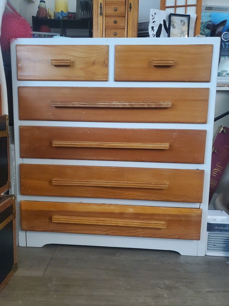 Wood Dresser 6 Drawers