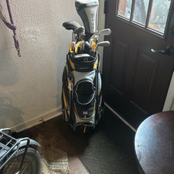 Golf Bag With All The Clubs With It