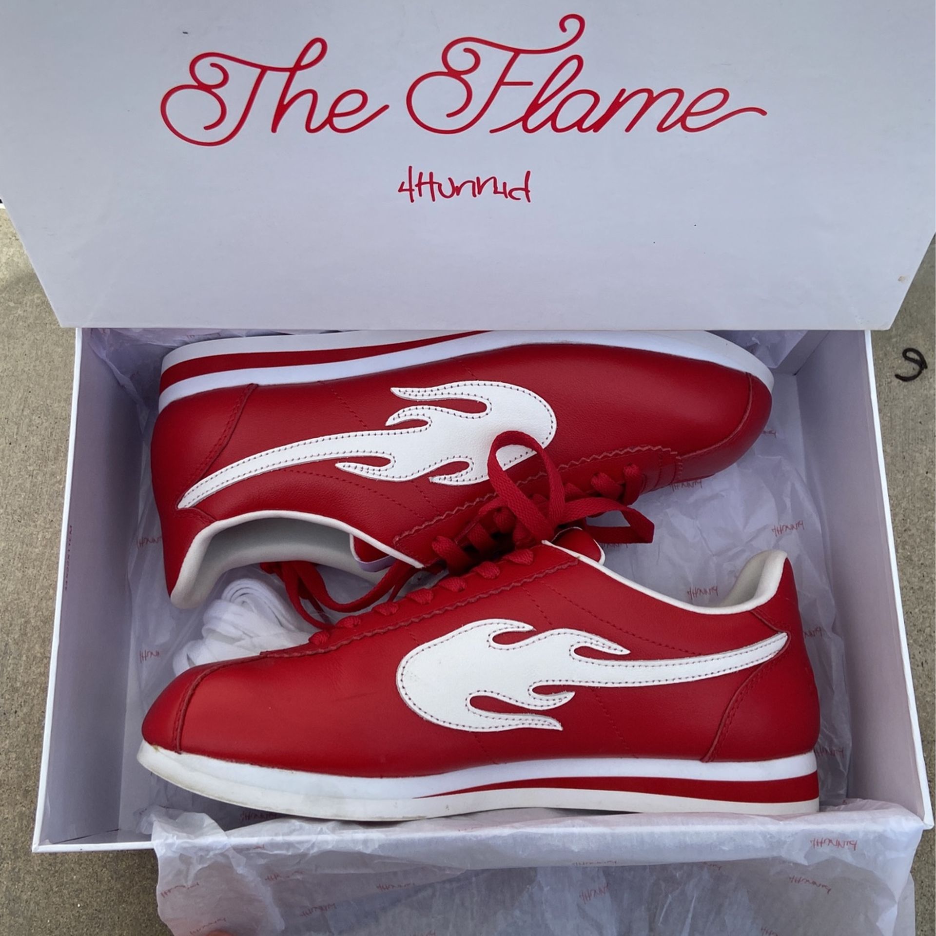 Nike Cortez YG “The Flame” Blood Red Size 10