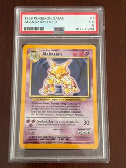 1999 Vintage Pokémon Alakazam Holo #1/102 PSA 5 EX