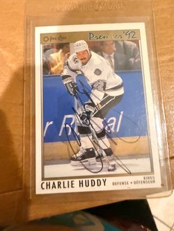 Charlie huddy signed card