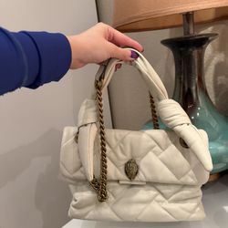Kurt Geiger Cream Quilted Leather Bag