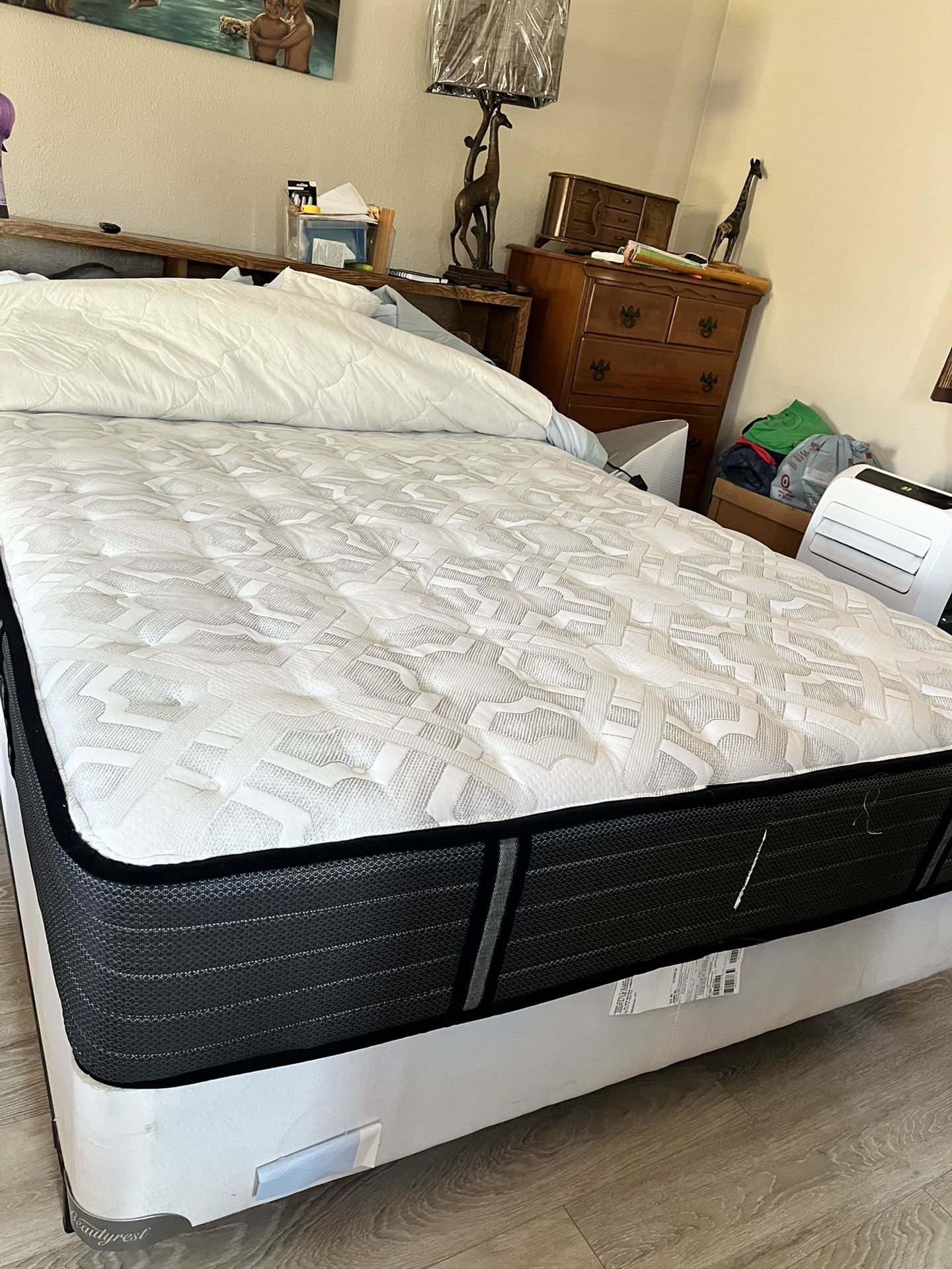 Queen Mattress And Box Spring And Metal Frame