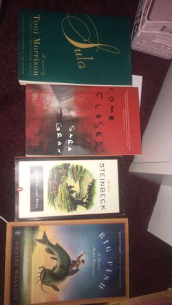 Sula, Come closer, Of mice and men, Big fish novels