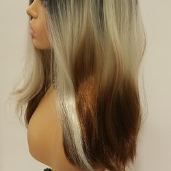 Short Mixed Colors Straight Wig
