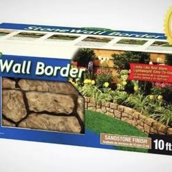 Dalen Products 6 In. X 10 Ft. Tan Stone Wall Border Garden Outdoor Decoration