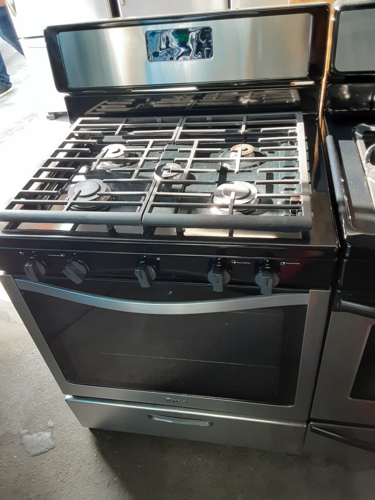 $450 Whirlpool stainless 5-burner gas range includes delivery in the San Fernando Valley a warranty and installation