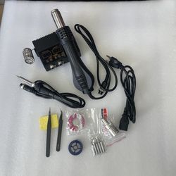 2 in 1 Hot Air Rework Digital Soldering Station Heat Gun and Soldering Gun
