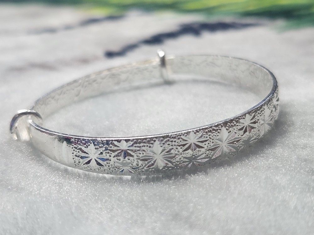 999 Stamped Fine Silver Bracelet