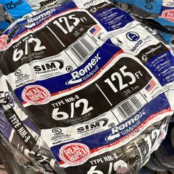 New Romex Wire 6/2 125ft