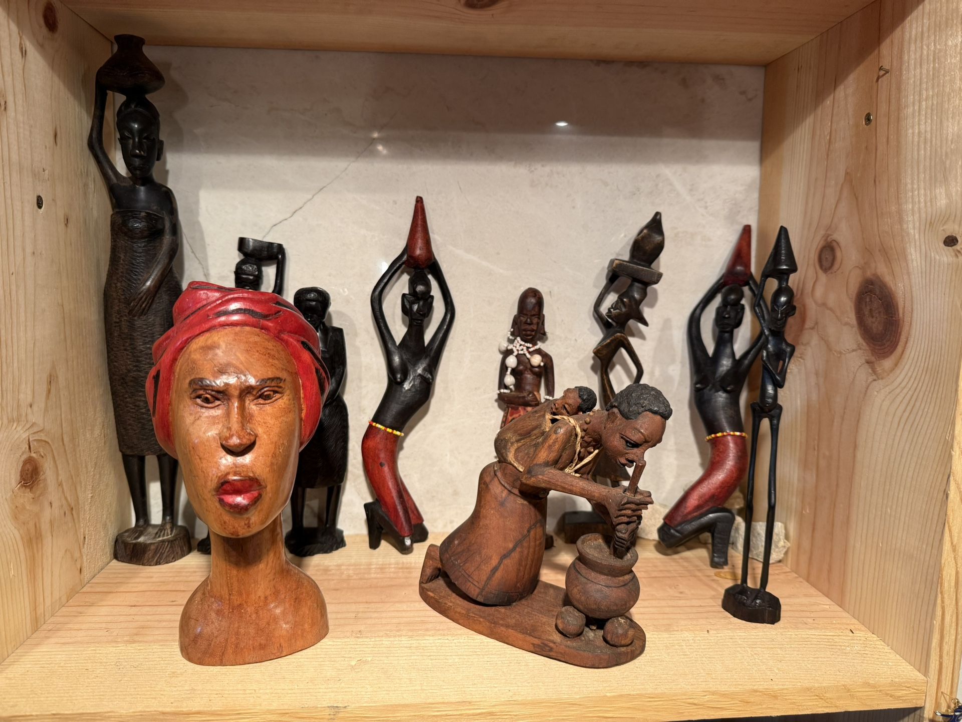 African Hand Carved Wooden Art