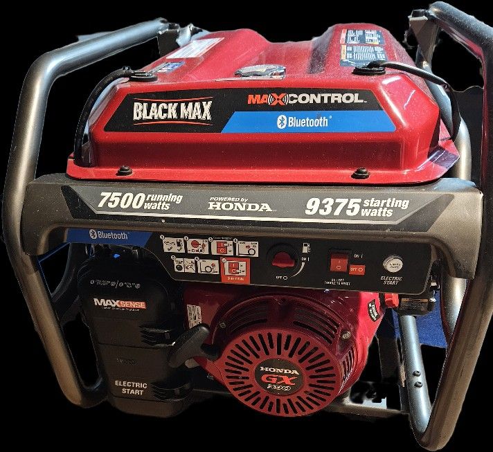 Honda Black Max Generator 7500 Running Watts /9375 Starting Watts ! Like New No Issues And Hardly Any Running Hours !!