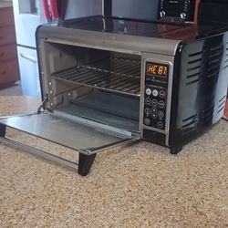 HAMILTON BEACH Set & Forget™ Programmable Convection Cooking Toaster Oven w built-in probe