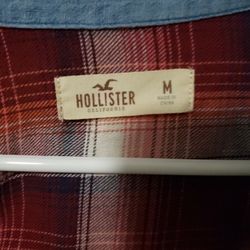 Medium Hollister Red, White, Blue Plaid Shirt