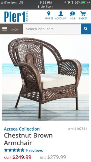 Pier 1 Azteca Wicker Settee Chair And Cushions For Sale In Chicago Il Offerup