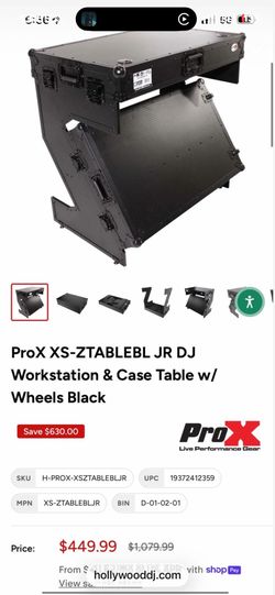 pro x z table used dj table