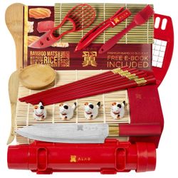 Alas Christmas Gifts Sushi Making Kit- Complete Sushi Making Kit For Beginners & Pros Sushi Makers, Perfect Sushi Making Kitchen Accessories Like Sush