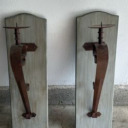 Wall mounted candle sconces
