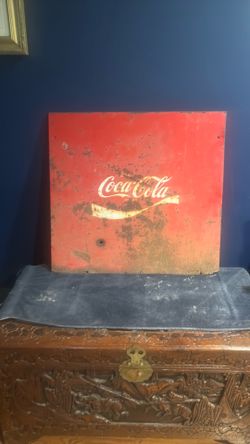 Old Rusted Coca Cola Sign (metal)