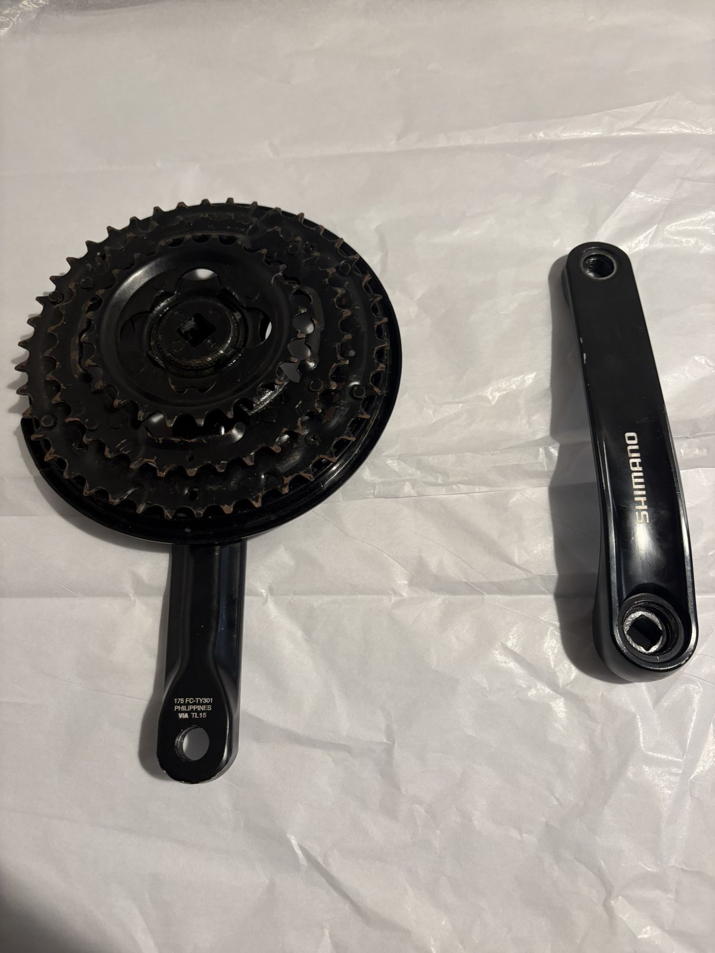 Shimano Crankset + Front Derailer
