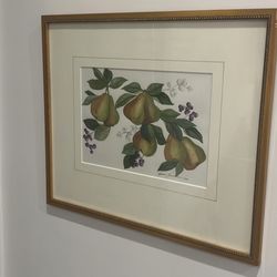 Pear Painting Gold Frame