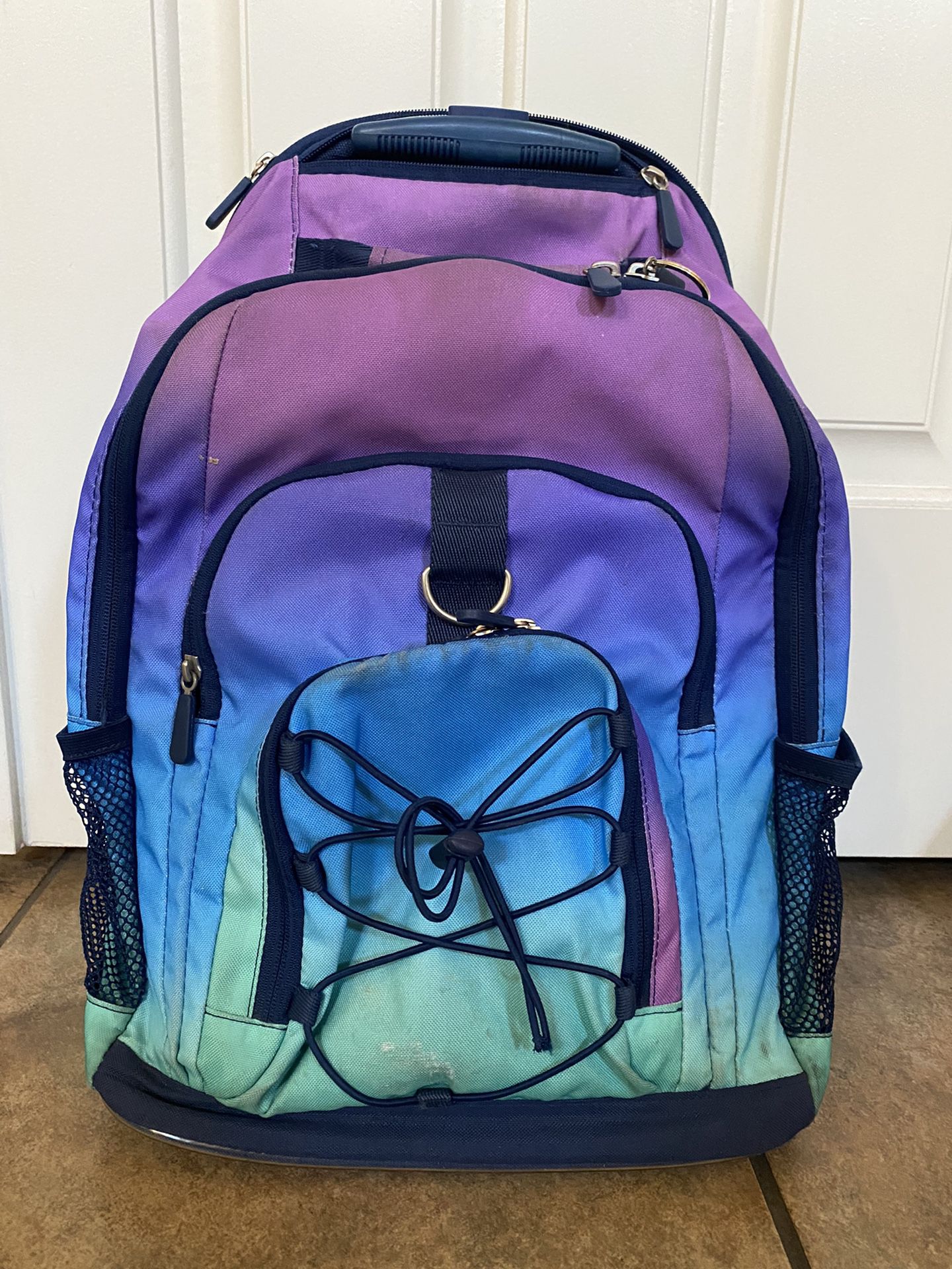 Pottery Barn Ombre Full-Sized Rolling Backpack
