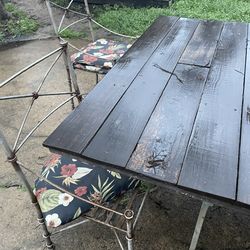 Patio table and 4 chairs