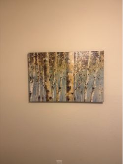 Birch Tree On Canvas