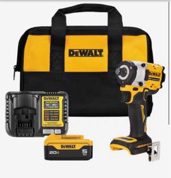 ATOMIC 20V MAX Lithium-lon Brushless Cordless 1/2 in. Variable Speed Impact Wrench Kit with 5 Ah Battery and Charger