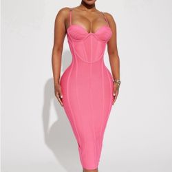Pink Midi Dress-Fashionnova-L