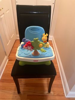 Fisher-Price Baby booster seat with tray and toys $25 cash only. Cross posted