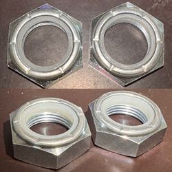 4pcs 1-1/4” Hex Jam Nylon Insert Lock nut Nylock Zinc Half Height 17mm Coarse HE10P   Nut, Nylon Lock 1-1/4"-12  C5)