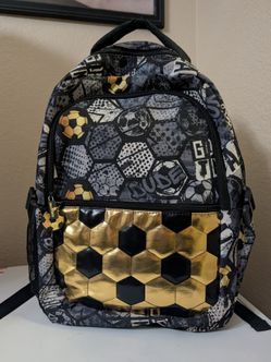 Youth soccer style backpack